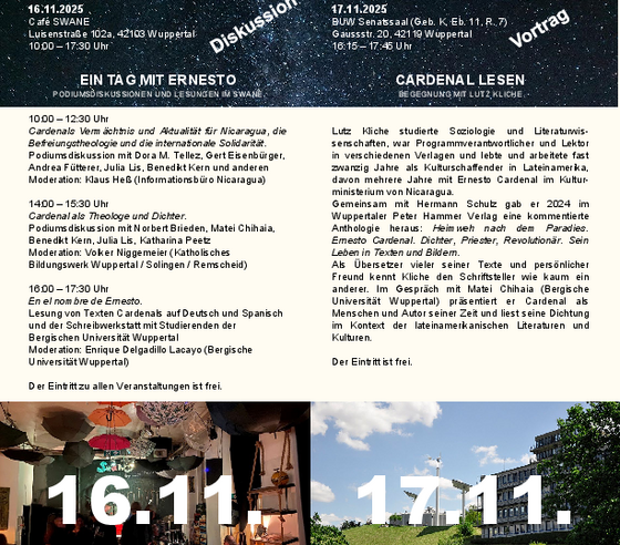 Programm der Cardenal-Tage am 16. und 17. November